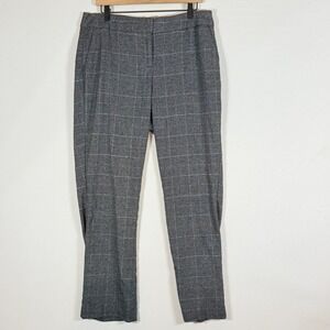 Lane‎ Bryant The Allie Womens Pants 14 Grey Glen Plaid Straight Leg Professional